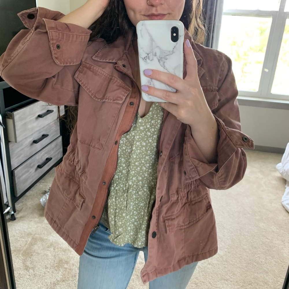Blush utility jacket